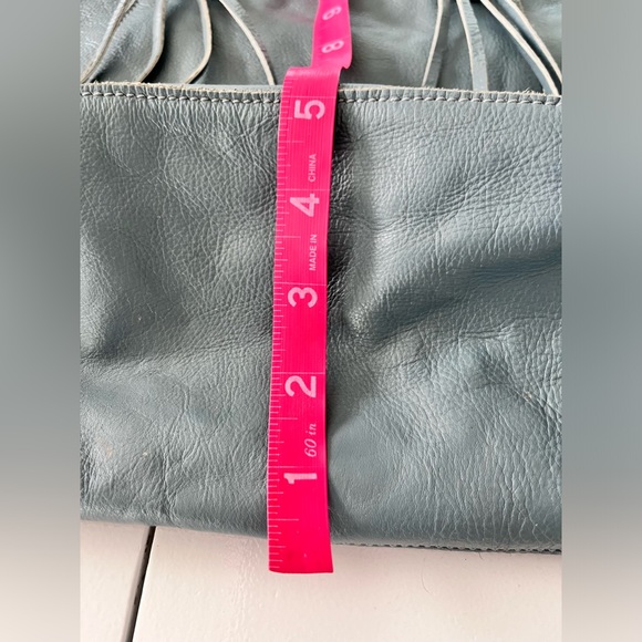Genuine LEATHER TOTE | Boho!! | Blue - Picture 12 of 14
